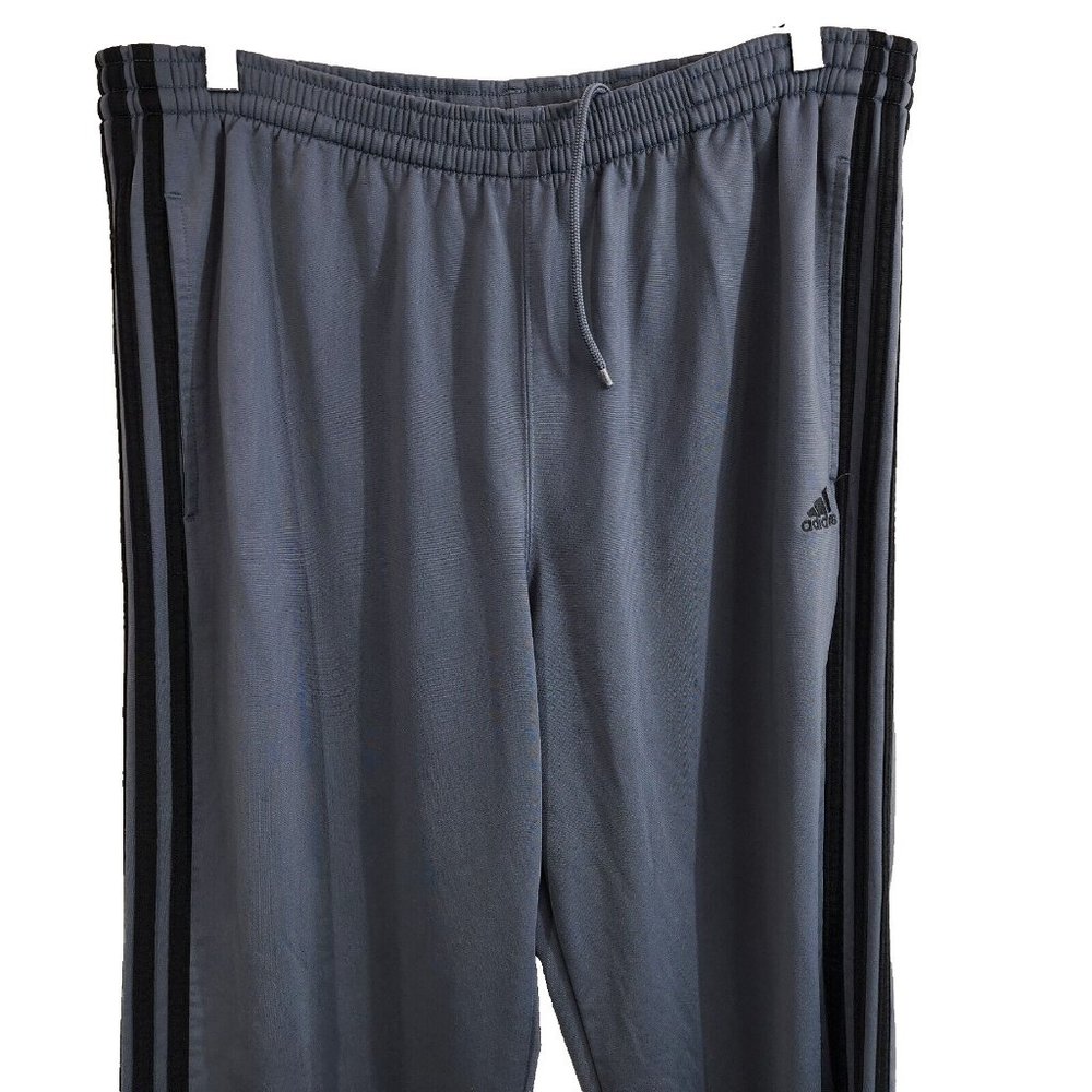 Adidas Tracksuit Bottoms Y2K Vintage Sports Joggers Gray Mens Size‎ M - Picture 3 of 6